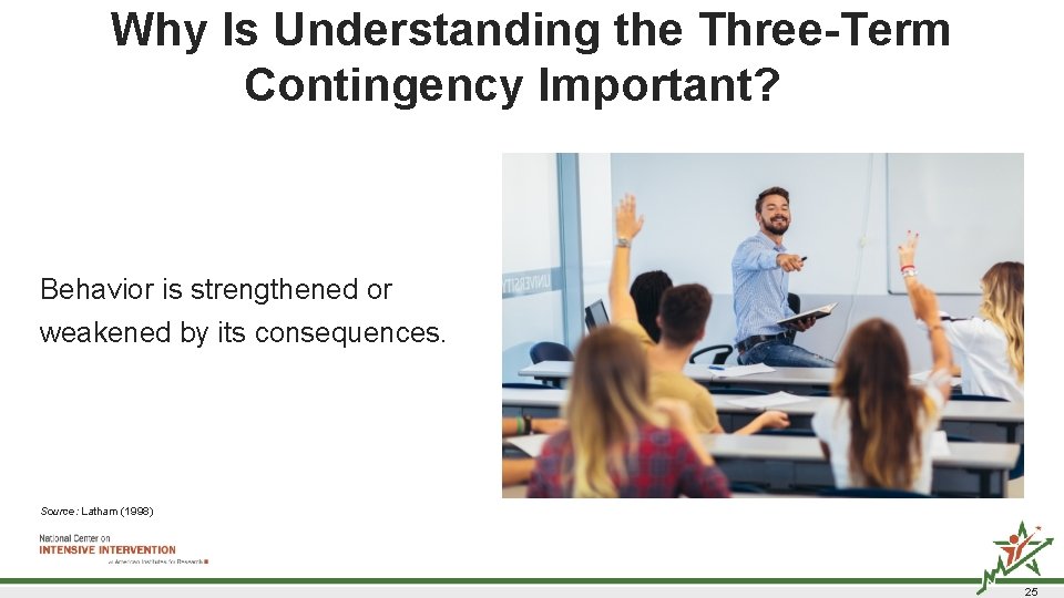 Why Is Understanding the Three-Term Contingency Important? 2 Behavior is strengthened or weakened by Why Is Understanding the Three-Term Contingency Important? 2 Behavior is strengthened or weakened by