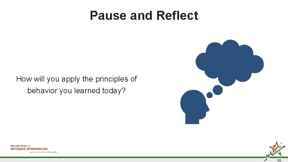 Pause and Reflect How will you apply the principles of behavior you learned today? Pause and Reflect How will you apply the principles of behavior you learned today?