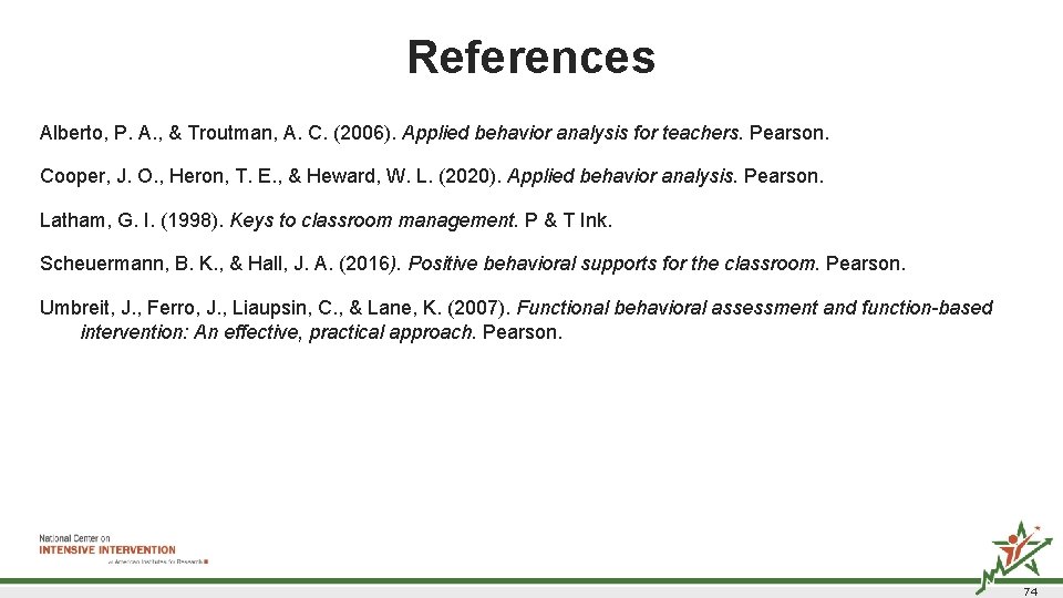 References Alberto, P. A. , & Troutman, A. C. (2006). Applied behavior analysis for References Alberto, P. A. , & Troutman, A. C. (2006). Applied behavior analysis for