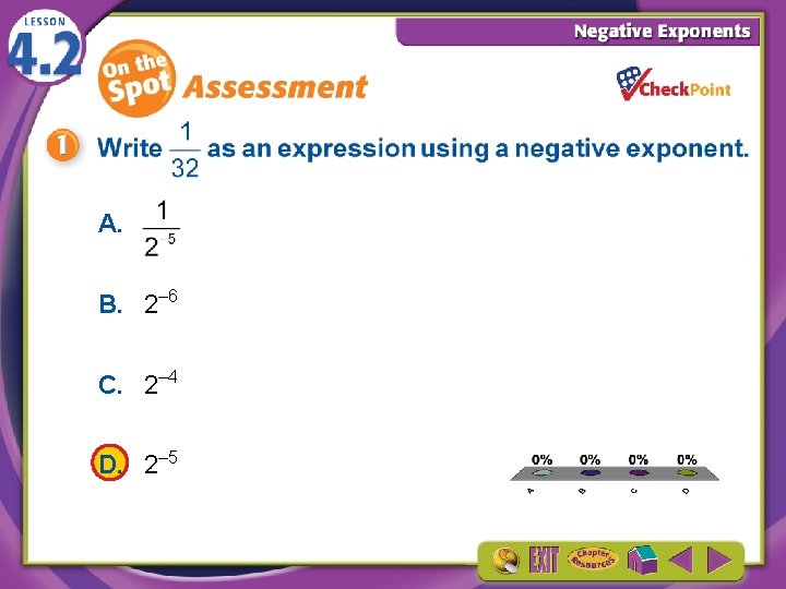 A. B. 2– 6 C. 2– 4 D. 2– 5 1. 2. 3. 4.