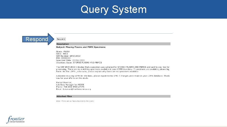 Query System Respond 
