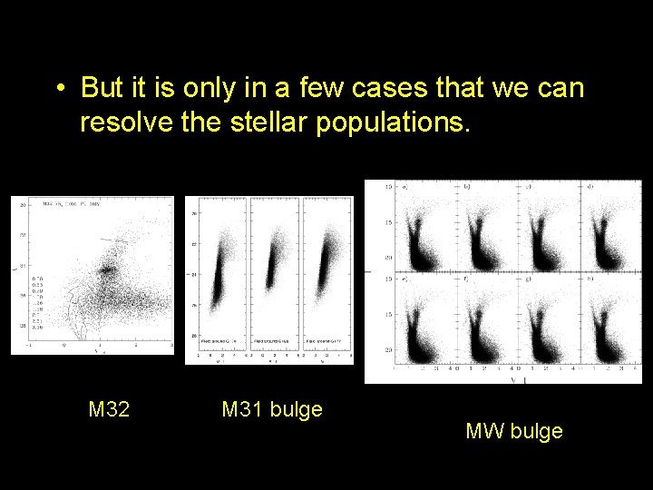  • But it is only in a few cases that we can resolve