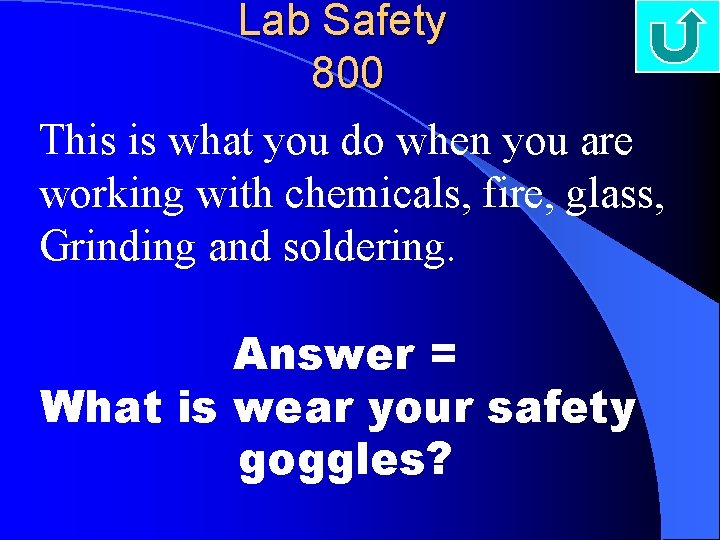 Lab Safety 800 This is what you do when you are working with chemicals,