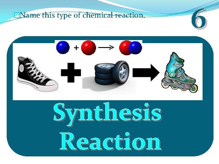 �Name this type of chemical reaction. Synthesis Reaction 6 