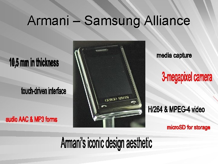 Armani – Samsung Alliance 