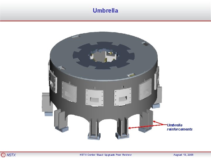 Umbrella reinforcements NSTX Center Stack Upgrade Peer Review August 13, 2009 