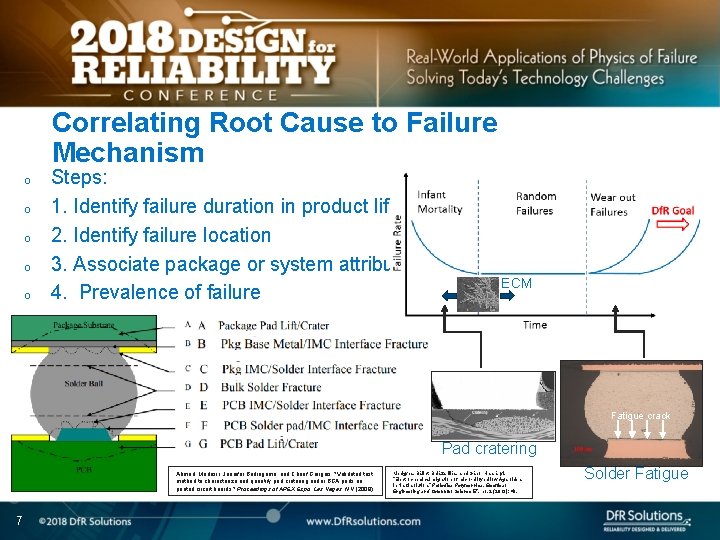 Correlating Root Cause to Failure Mechanism o o o Steps: 1. Identify failure duration