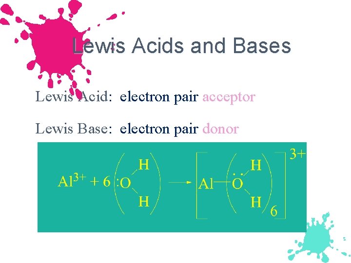 Lewis Acids and Bases Lewis Acid: electron pair acceptor Lewis Base: electron pair donor