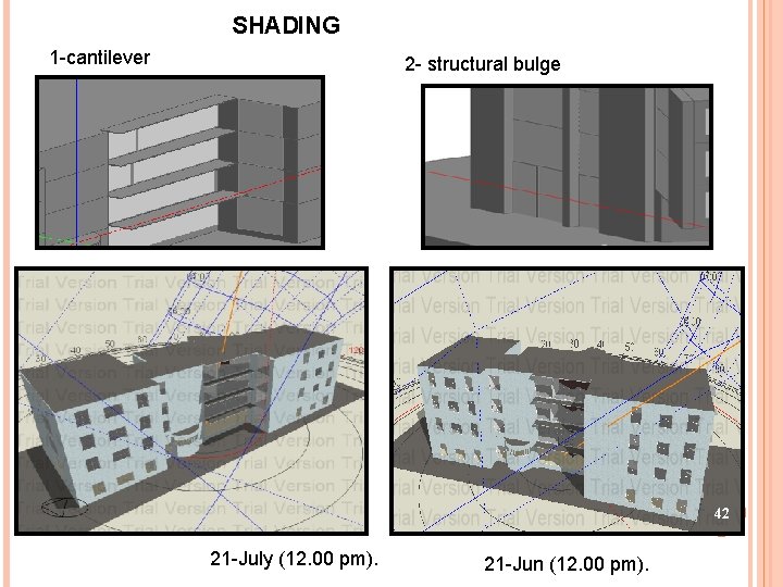 SHADING 1 -cantilever 2 - structural bulge 42 21 -July (12. 00 pm). 21