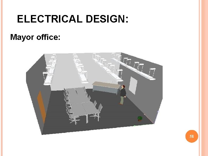 ELECTRICAL DESIGN: Mayor office: 58 