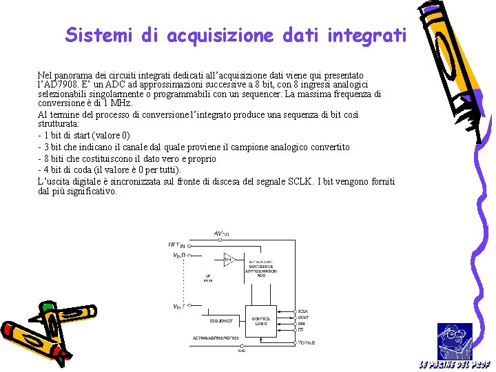 Sistemi di acquisizione dati integrati Nel panorama dei circuiti integrati dedicati all’acquisizione dati viene