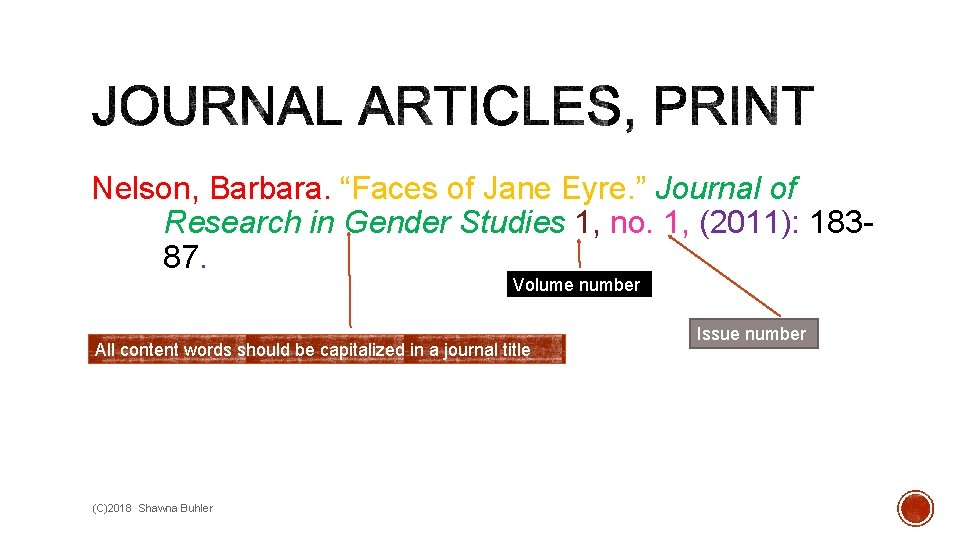 Nelson, Barbara. “Faces of Jane Eyre. ” Journal of Research in Gender Studies 1,