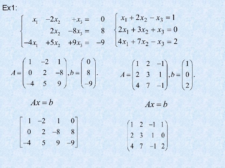 Ex 1: 