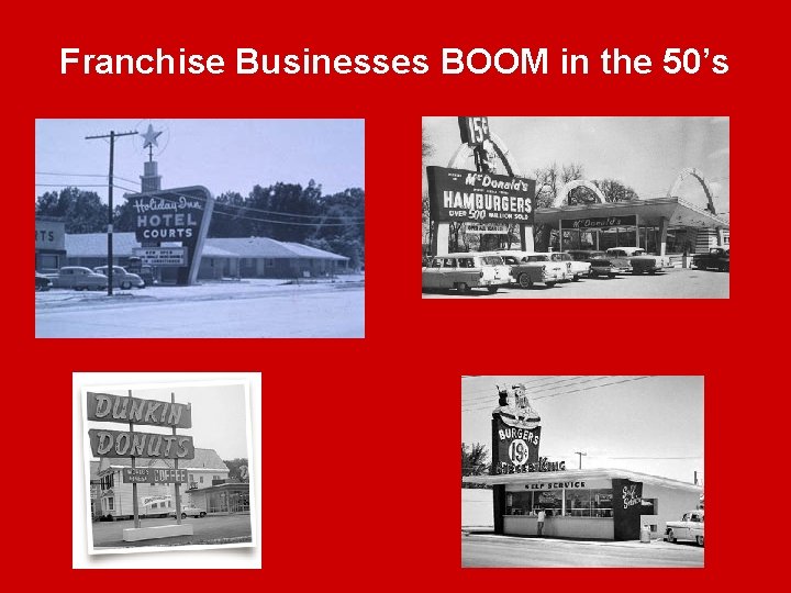 Franchise Businesses BOOM in the 50’s 