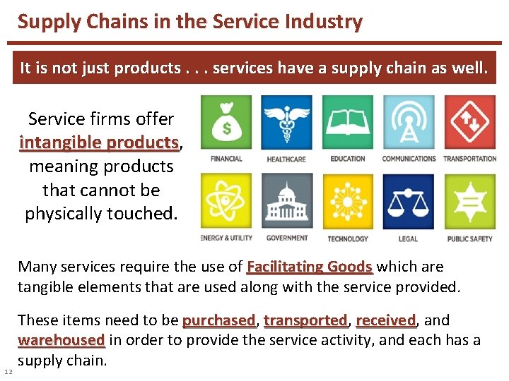 Supply Chains in the Service Industry It is not just products. . . services