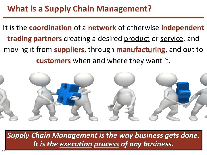 What is a Supply Chain Management? It is the coordination of a network of