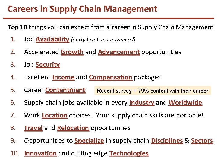 Careers in Supply Chain Management Top 10 things you can expect from a career