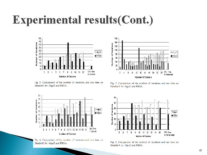 Experimental results(Cont. ) 17 
