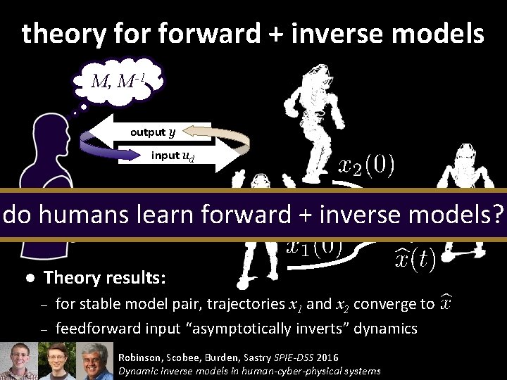 theory forward + inverse models M, M-1 output y input ud do humans learn