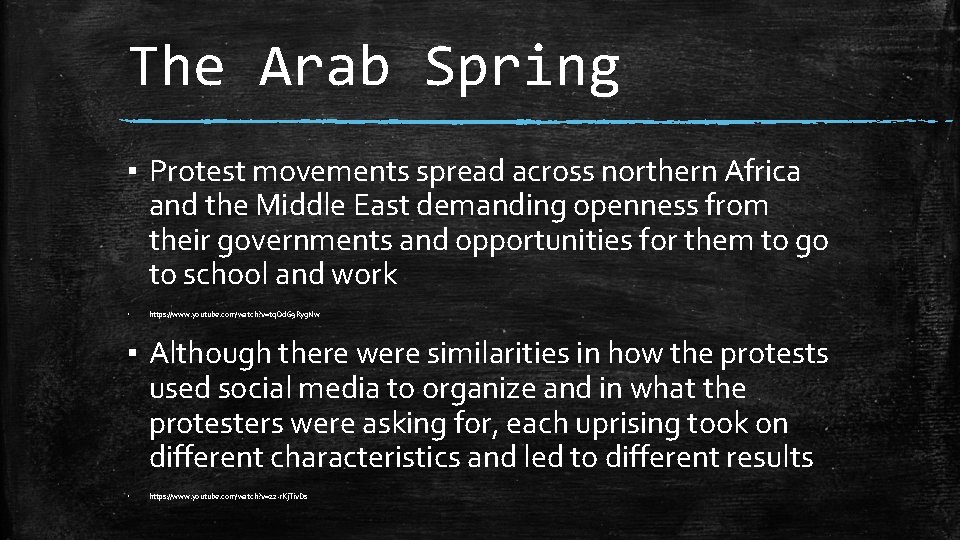 The Arab Spring ▪ Protest movements spread across northern Africa and the Middle East