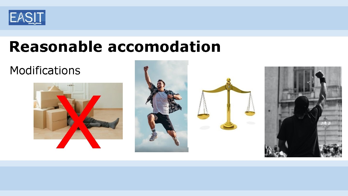 Reasonable accomodation Modifications X 