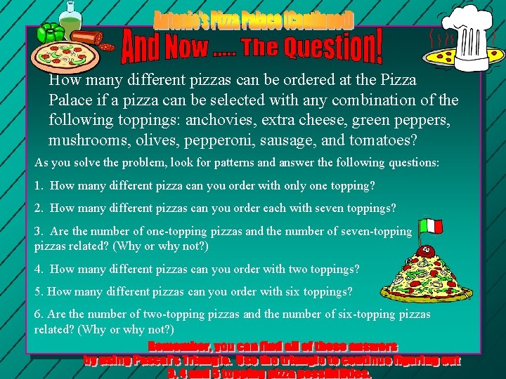 How many different pizzas can be ordered at the Pizza Palace if a pizza