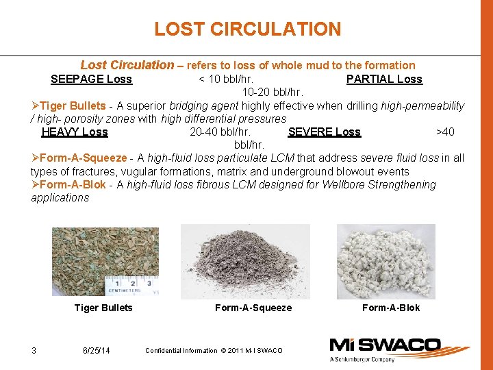 LOST CIRCULATION Lost Circulation – refers to loss of whole mud to the formation