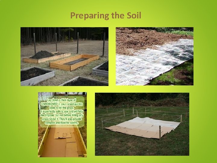 Preparing the Soil 