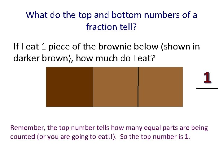 What do the top and bottom numbers of