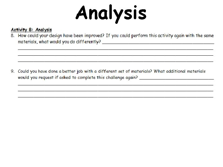 Analysis Analysis