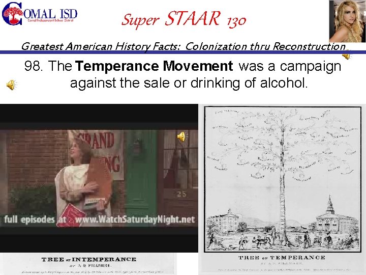 Super STAAR 130 Greatest American History Facts: Colonization thru Reconstruction 98. The Temperance Movement