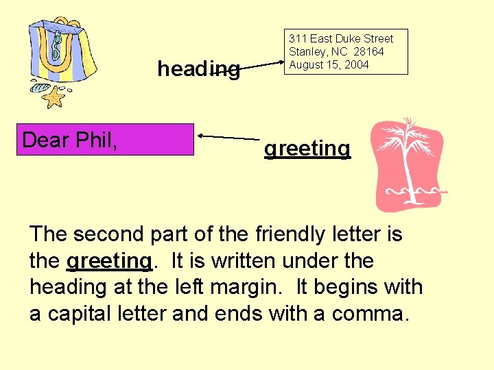 heading Dear Phil, 311 East Duke Street Stanley, NC 28164 August 15, 2004 greeting