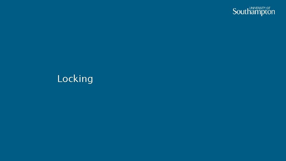 Locking 