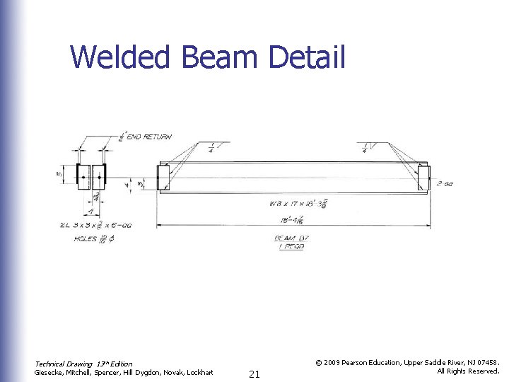 Welded Beam Detail Technical Drawing 13 th Edition Giesecke, Mitchell, Spencer, Hill Dygdon, Novak,