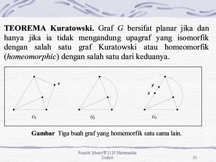 Rinaldi Munir/IF 2120 Matematika Diskrit 85 