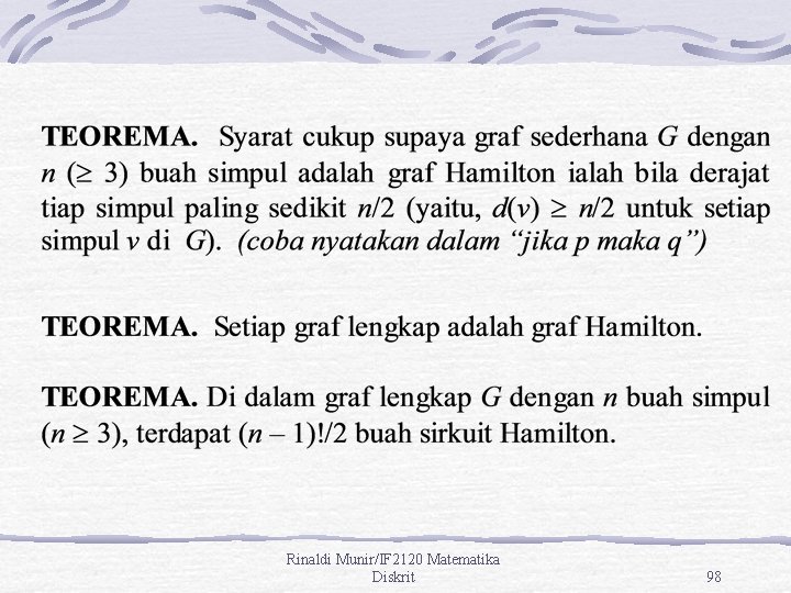 Rinaldi Munir/IF 2120 Matematika Diskrit 98 