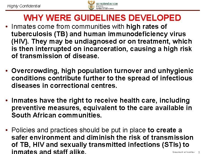 Guidelines for the Management of Tuberculosis Human Immunodeficiency
