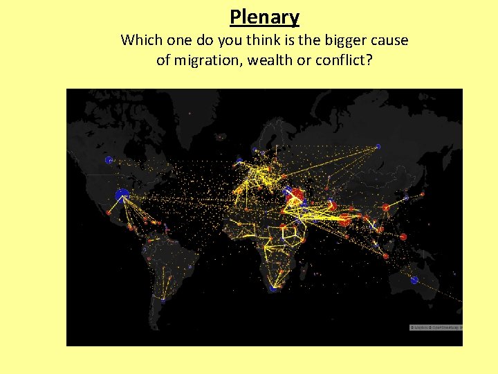Plenary Which one do you think is the bigger cause of migration, wealth or