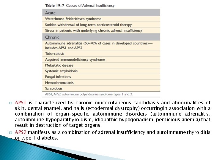 � � APS 1 is characterized by chronic mucocutaneous candidiasis and abnormalities of skin,