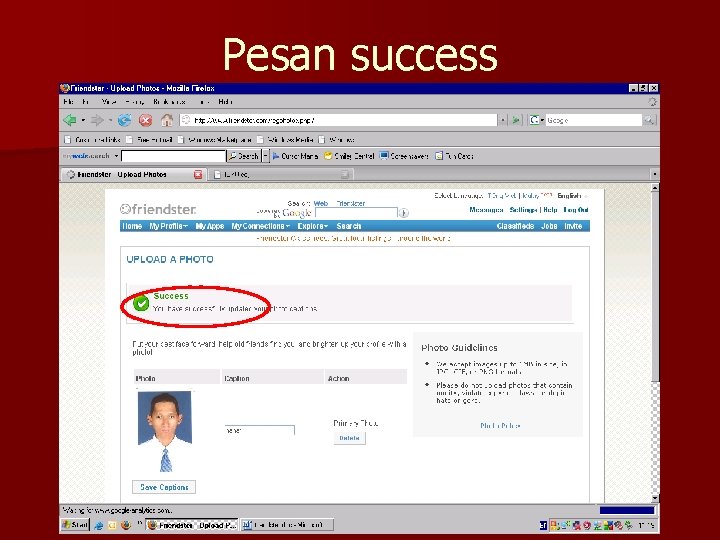 Pesan success 