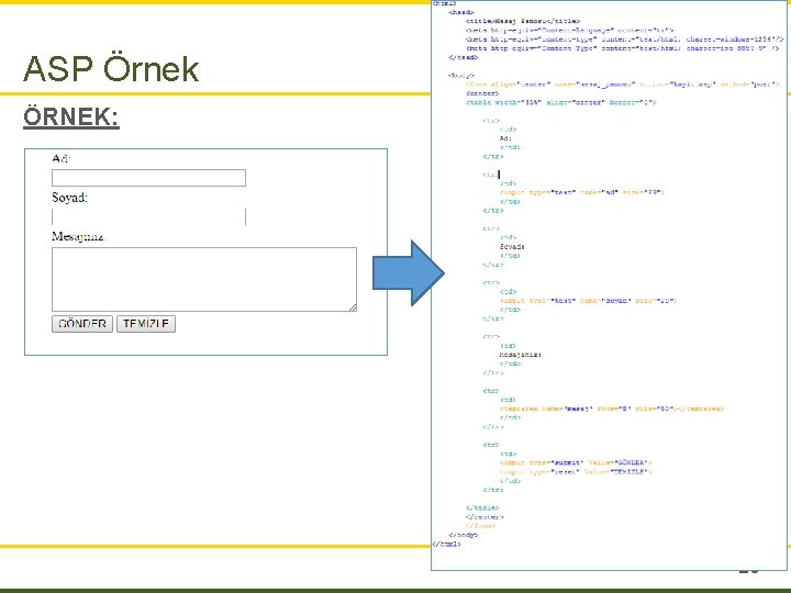 ASP Örnek ÖRNEK: 29 