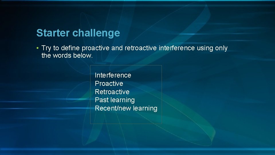 Explanations INTERFERENCE BY ZEYNAB BEN AND CHRIS