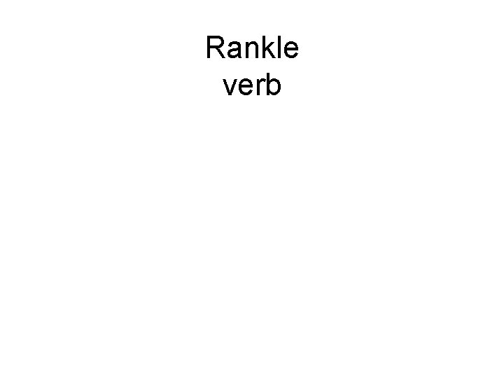 Rankle verb 
