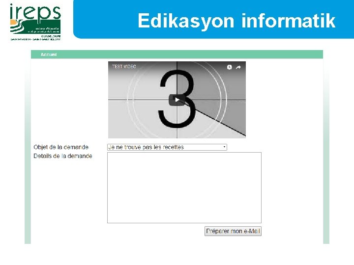 Edikasyon Titre informatik Instance régionale d’éducation et de promotion de la santé 