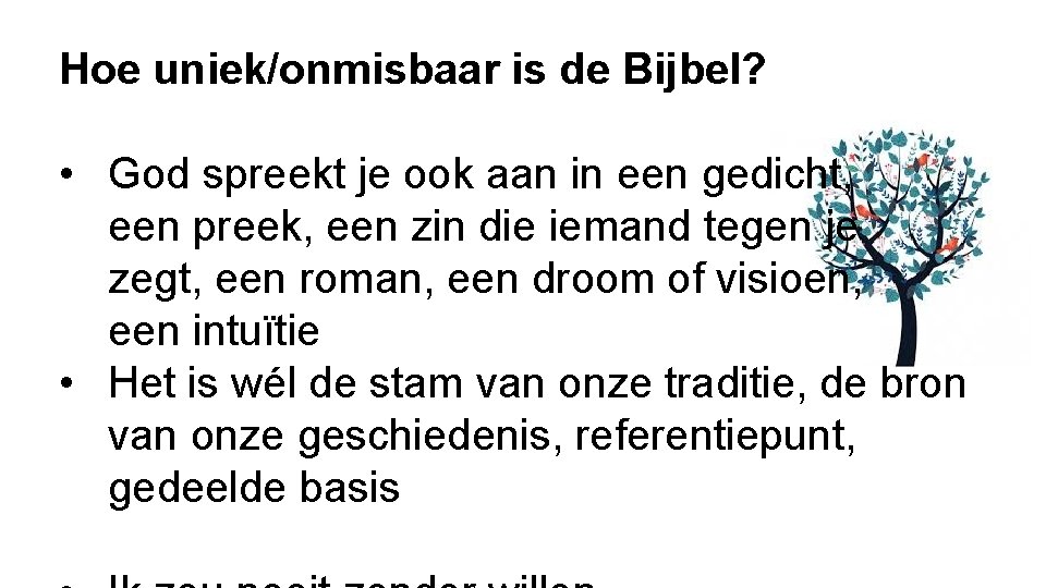 Hoe uniek/onmisbaar is de Bijbel? • God spreekt je ook aan in een gedicht,