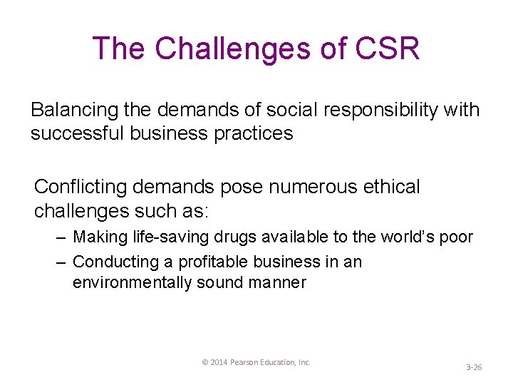 The Challenges of CSR Balancing the demands of social responsibility with successful business practices