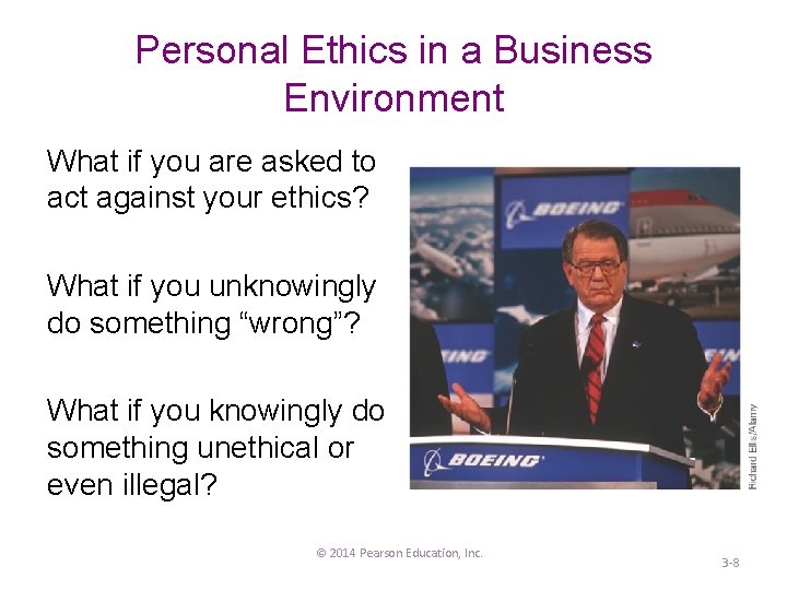 Personal Ethics in a Business Environment What if you are asked to act against