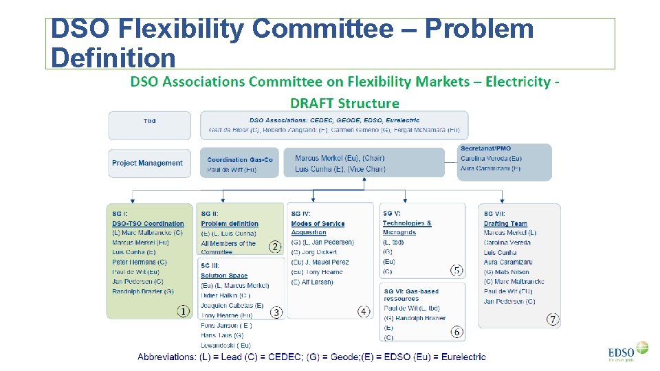 DSO Flexibility Committee – Problem Definition 