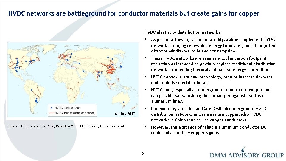 HVDC networks are battleground for conductor materials but create gains for copper HVDC electricity