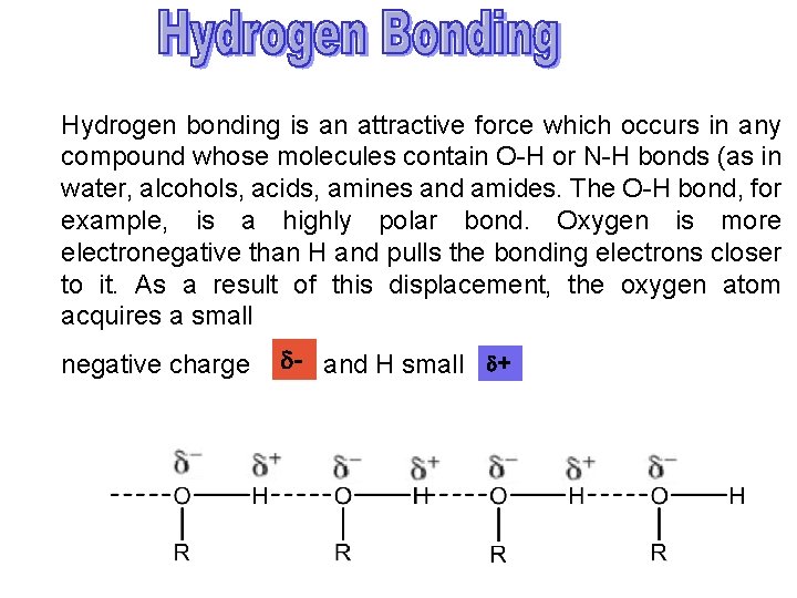 Hydrogen bonding is an attractive force which occurs in any compound whose molecules contain
